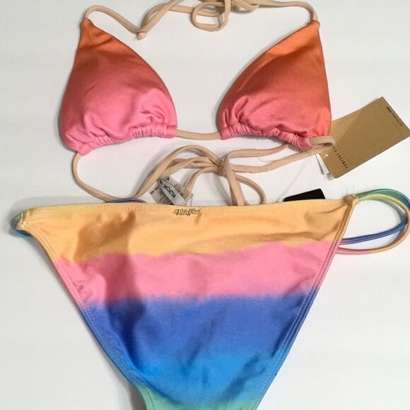 New. WILDFOX/Reef rainbow bikini. XS-too/M-bottom. - Picture 8 of 9